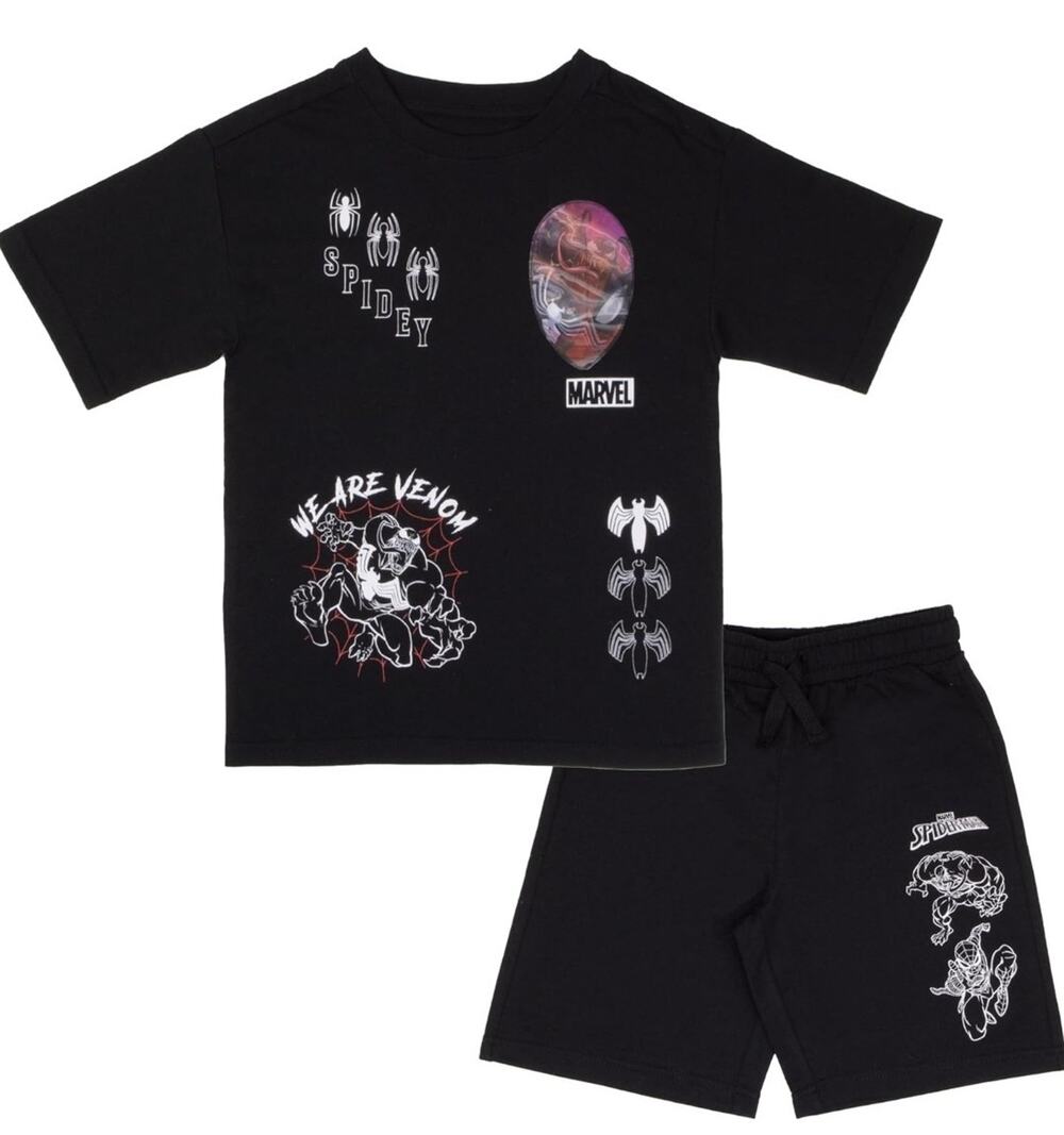 Marvel Spider Man 2 Pc Set Boy SZ 8 Short Sleeve T-Shirt & Shorts